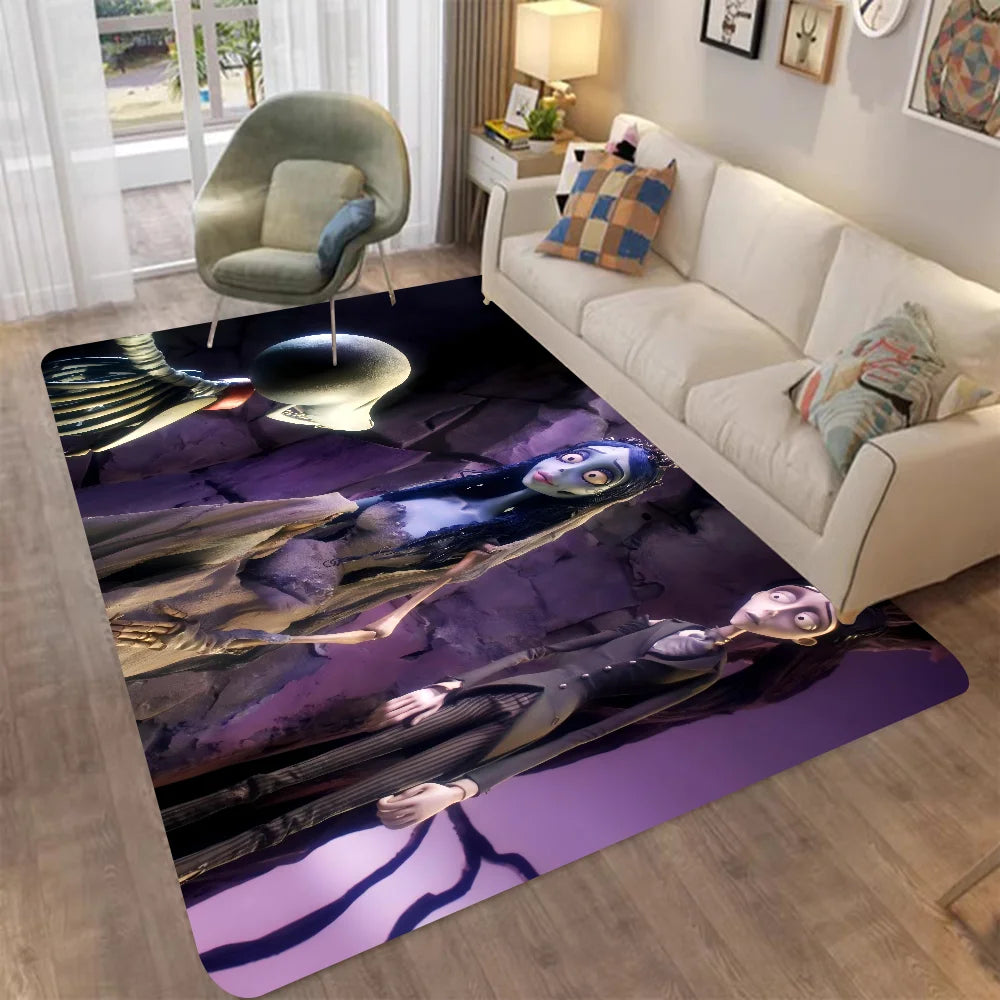 Corpse Bride Cartoon Anime Room Mats Retro Multiple Choice Living Room Kitchen Rug Non-Slip Welcome Rug