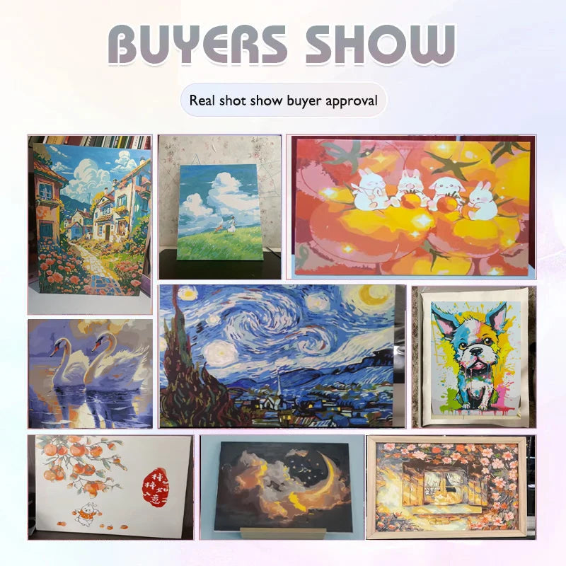 Acrylic Painting by Numbers Kit DIY Kid Clown Funny Artwork Canvas Art Hand Painting Home Personality Gift Decoration