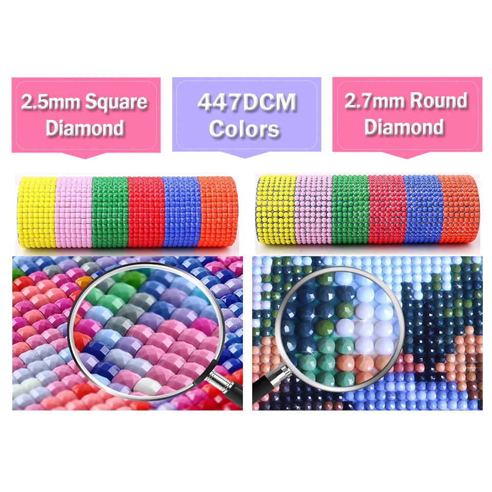 Diamond Art Paintings New 2025 Japan Tokyo City landscape Full Diamond Mosaic Stitch Natural Scenery Cherry Blossom Embroidery