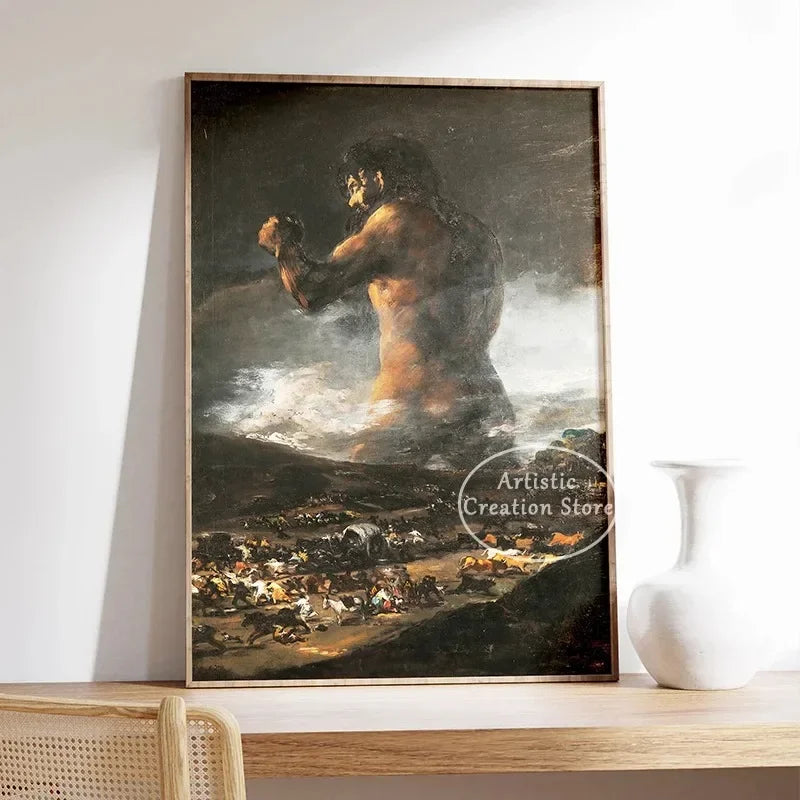 Witches Sabbath By Francisco De Goya The Colossus Canvas Painting Poster Wall Art Picture Cinema Room Home Bedroom Decoration