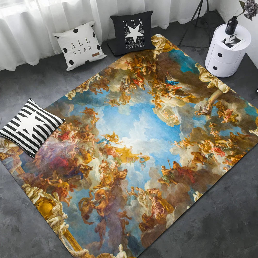 Renaissance Art Painting Long Rugs Nordic Style Home Doormat Bathroom-Toilet Mats Bedroom Hotel Decor Mat