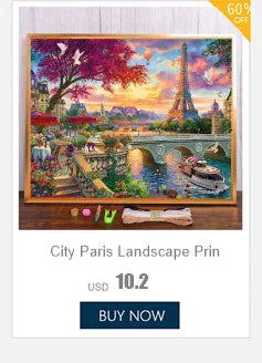 Animal Cut Cat DIY Cross Stitch 11CT Embroidery Kits Needlework Craft Set Cotton Thread Printed Canvas Home Design