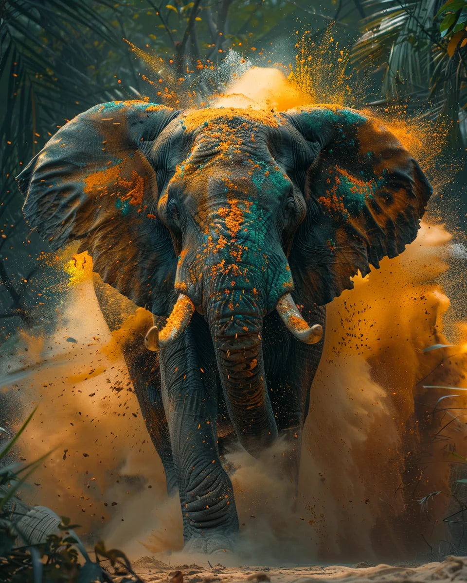 Painting By Numbers Elephant On African Grassland Adult Acrylic Kit Seascape DIY Paint Canvas Artwork Art Gift Home Decorate