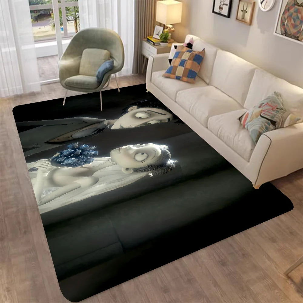 Corpse Bride Cartoon Anime Room Mats Retro Multiple Choice Living Room Kitchen Rug Non-Slip Welcome Rug