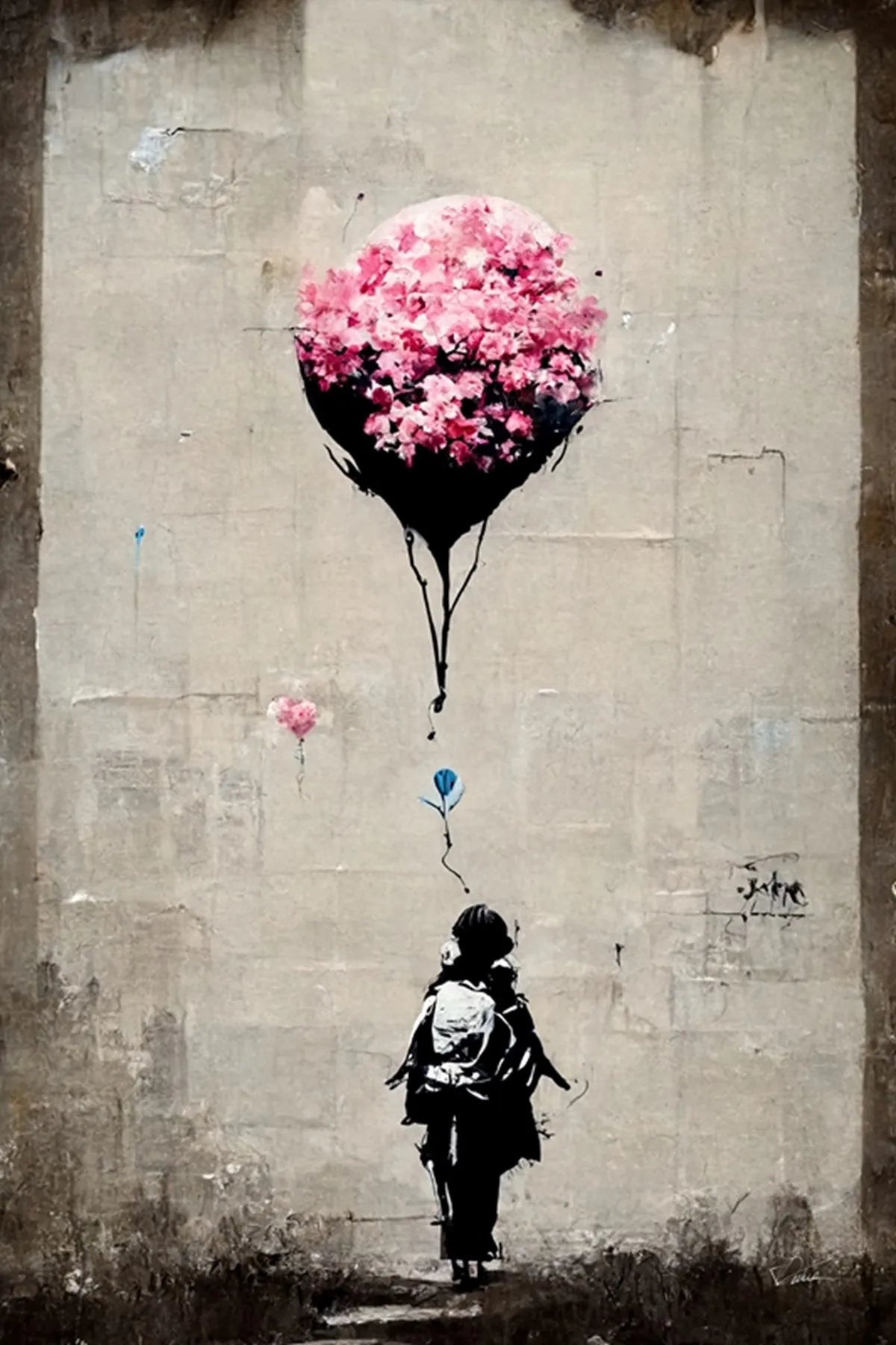 Pop Street Graffiti Wall Art Banksy Boy Girl with Balloon on Canvas Posters and Prints Painting for Living Room Home Decor Gifts