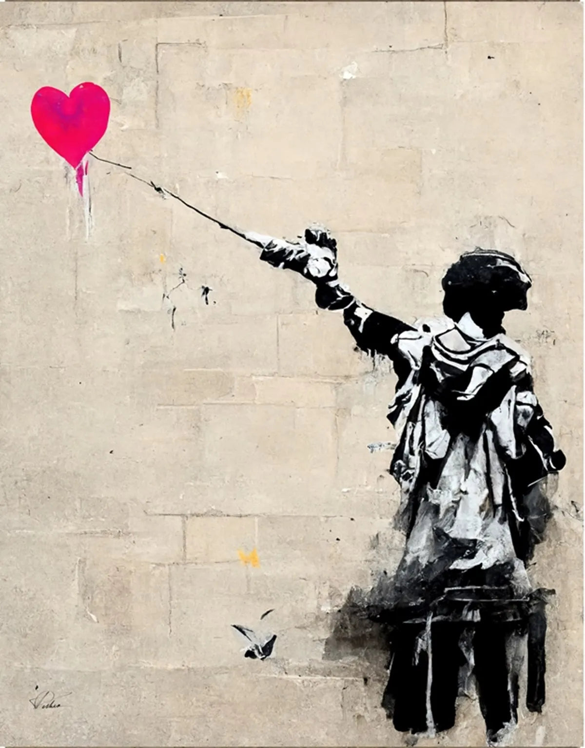 Pop Street Graffiti Wall Art Banksy Boy Girl with Balloon on Canvas Posters and Prints Painting for Living Room Home Decor Gifts