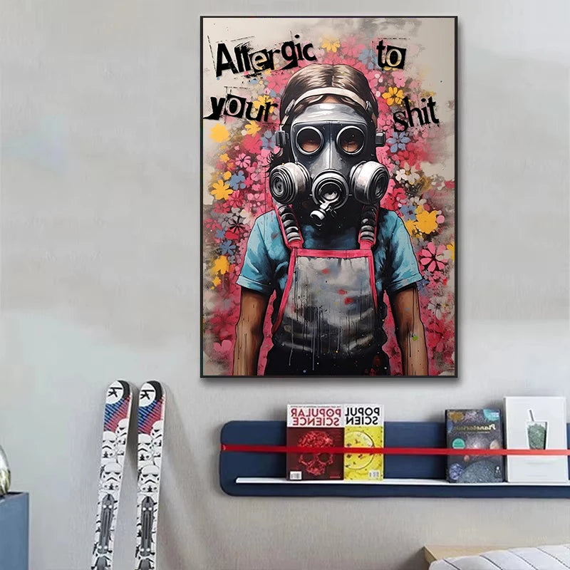 Pop Street Graffiti Wall Art Banksy Boy Girl with Balloon on Canvas Posters and Prints Painting for Living Room Home Decor Gifts