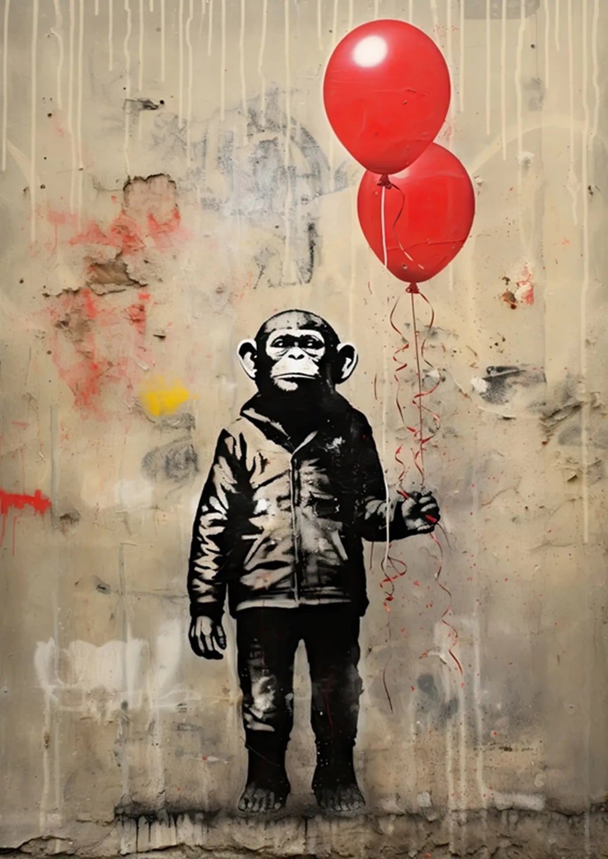 Pop Street Graffiti Wall Art Banksy Boy Girl with Balloon on Canvas Posters and Prints Painting for Living Room Home Decor Gifts