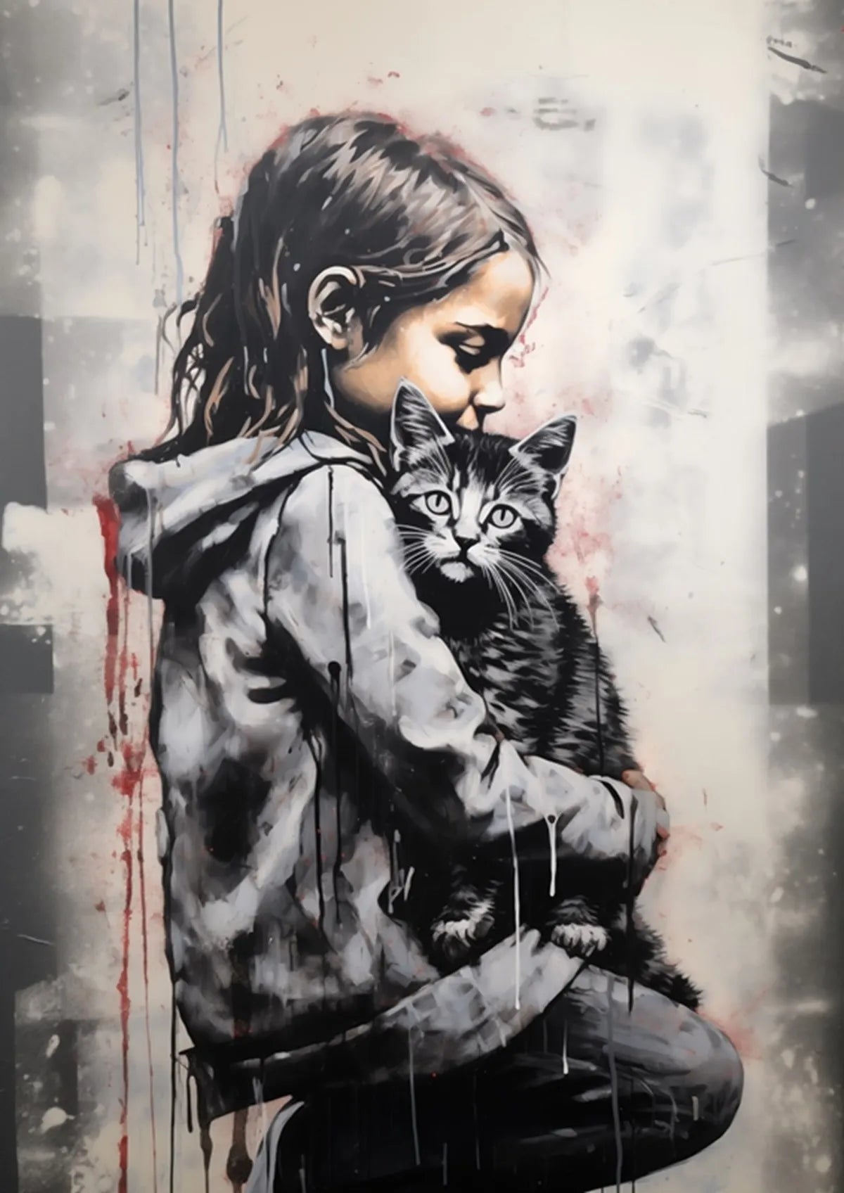 Pop Street Graffiti Wall Art Banksy Boy Girl with Balloon on Canvas Posters and Prints Painting for Living Room Home Decor Gifts