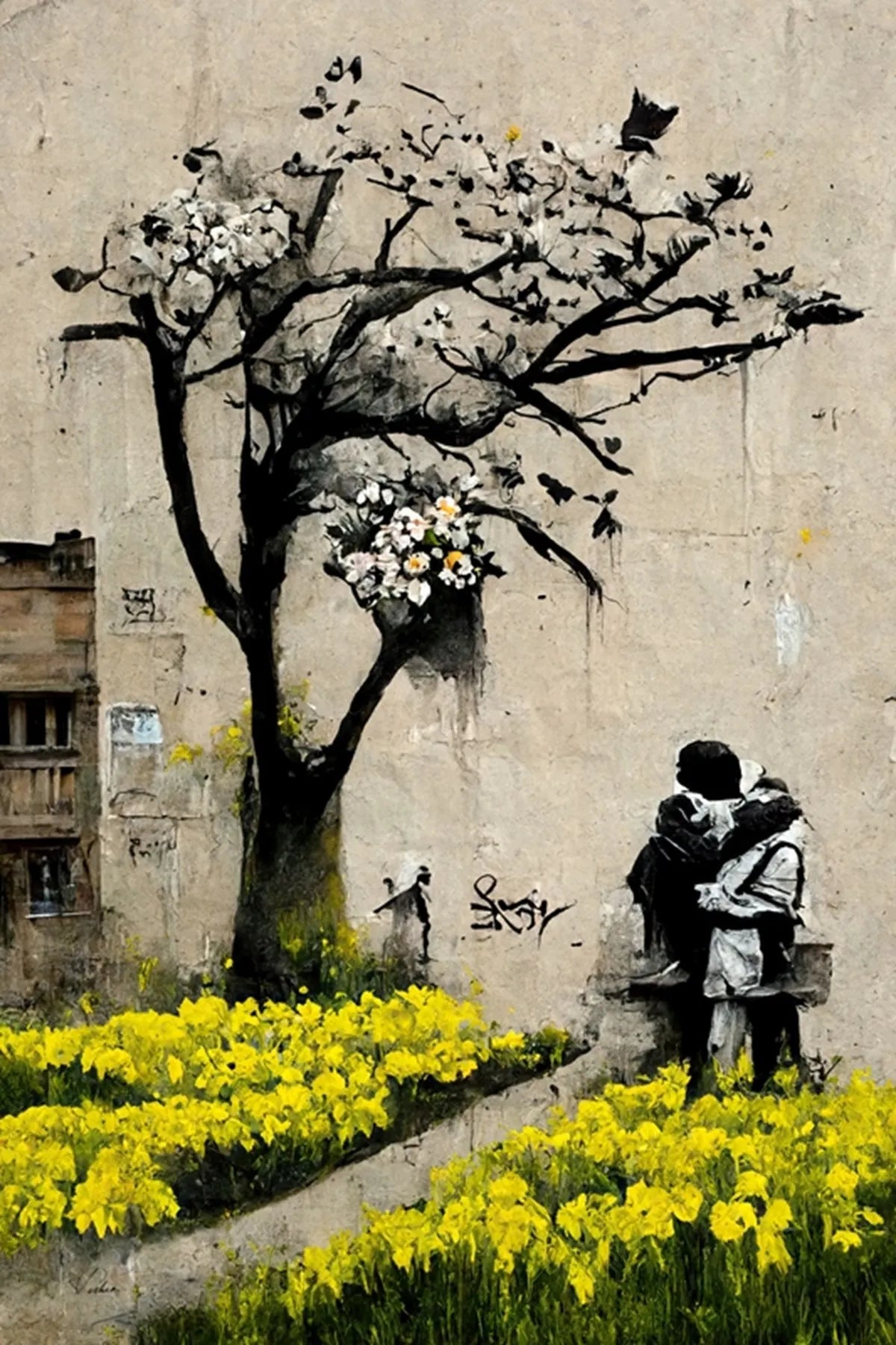 Pop Street Graffiti Wall Art Banksy Boy Girl with Balloon on Canvas Posters and Prints Painting for Living Room Home Decor Gifts