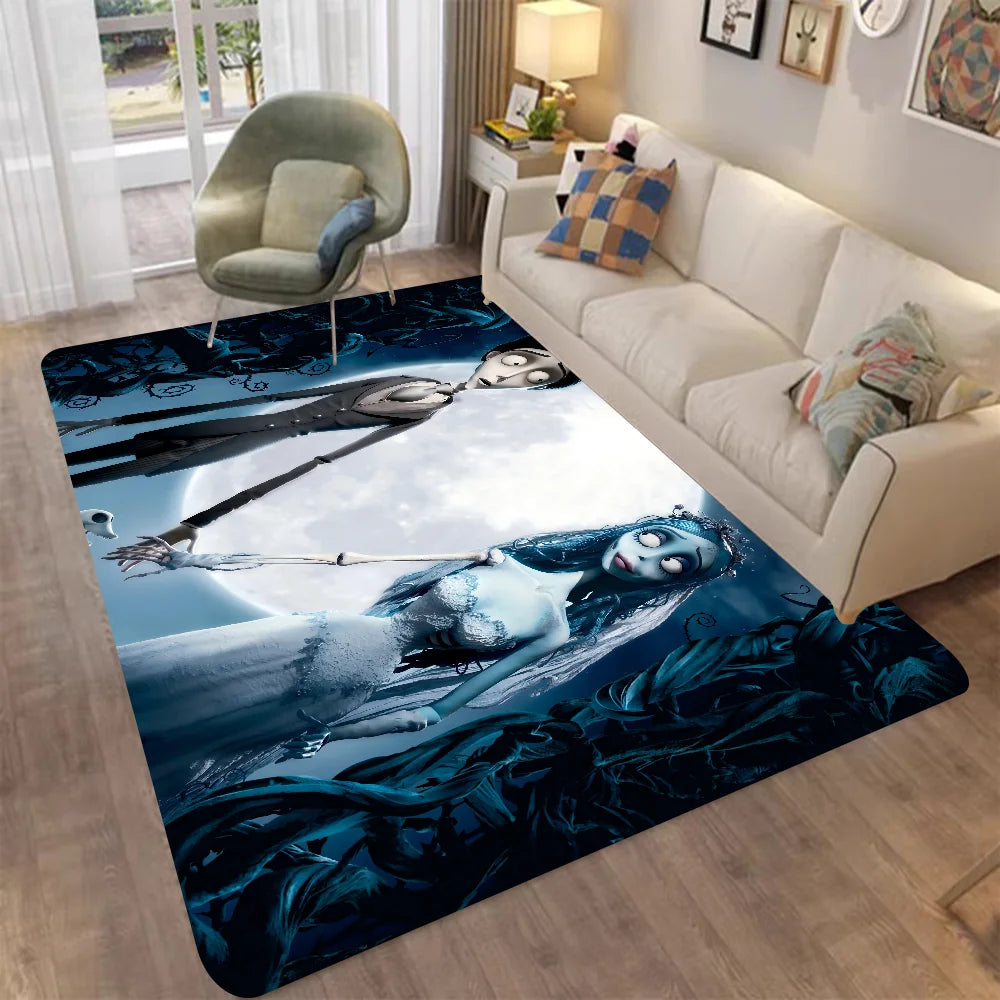 Corpse Bride Cartoon Anime Room Mats Retro Multiple Choice Living Room Kitchen Rug Non-Slip Welcome Rug