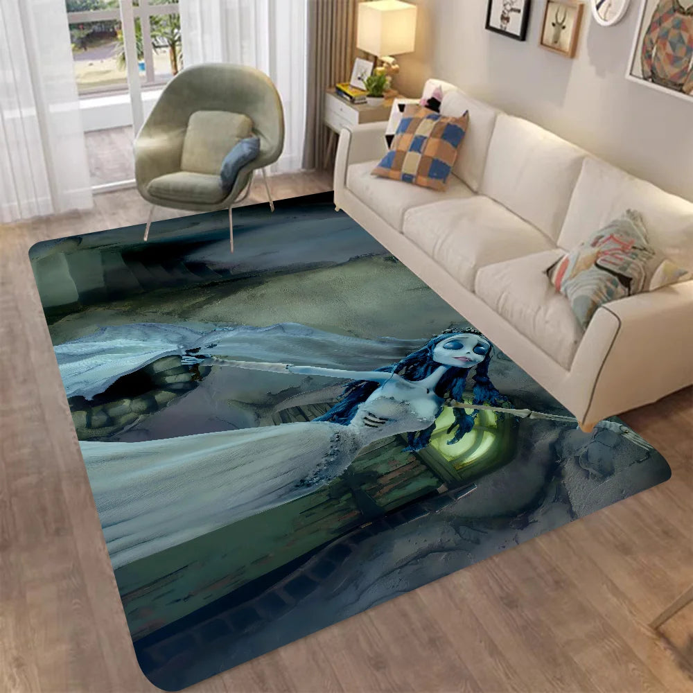 Corpse Bride Cartoon Anime Room Mats Retro Multiple Choice Living Room Kitchen Rug Non-Slip Welcome Rug