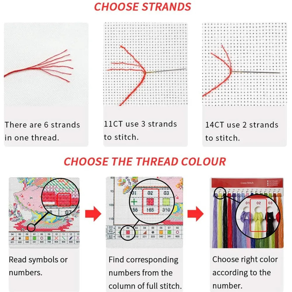 Animal Cut Cat DIY Cross Stitch 11CT Embroidery Kits Needlework Craft Set Cotton Thread Printed Canvas Home     Design