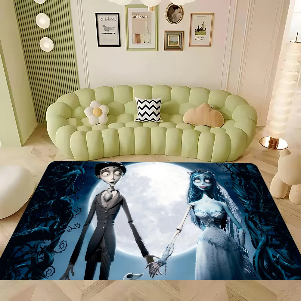 Corpse Bride Cartoon Anime Room Mats Retro Multiple Choice Living Room Kitchen Rug Non-Slip Welcome Rug