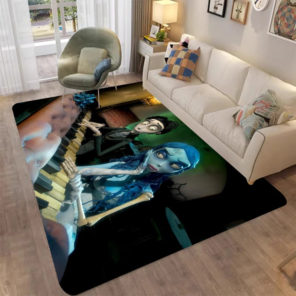 Corpse Bride Cartoon Anime Room Mats Retro Multiple Choice Living Room Kitchen Rug Non-Slip Welcome Rug