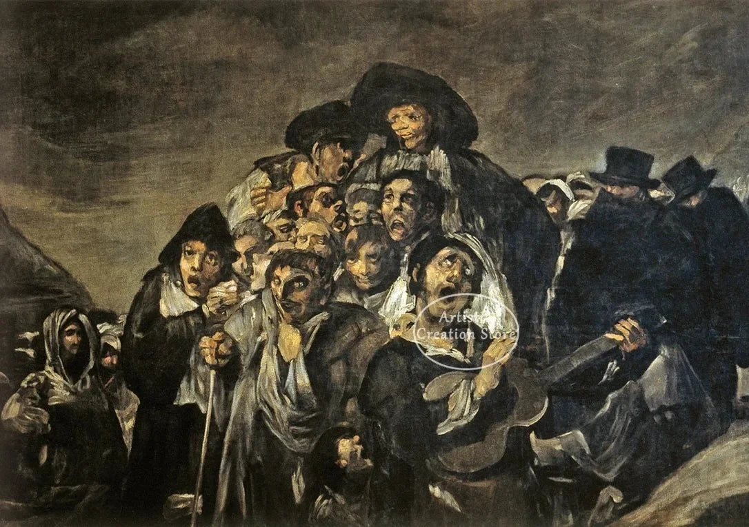 Witches Sabbath By Francisco De Goya The Colossus Canvas Painting Poster Wall Art Picture Cinema Room Home Bedroom Decoration