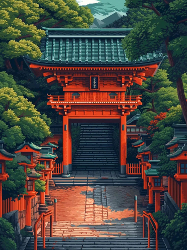 Diamond Art Paintings New 2025 Japan Tokyo City landscape Full Diamond Mosaic  Stitch Natural Scenery Cherry Blossom Embroidery