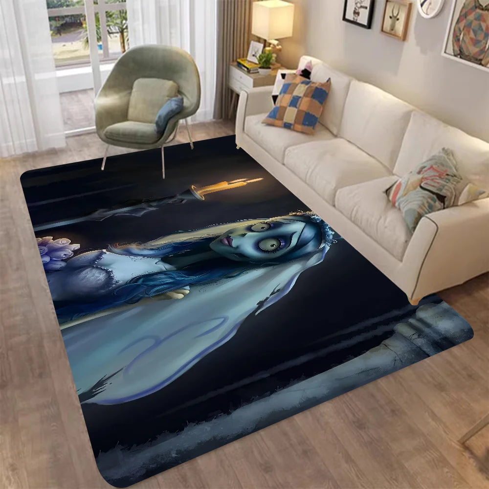 Corpse Bride Cartoon Anime Room Mats Retro Multiple Choice Living Room Kitchen Rug Non-Slip Welcome Rug