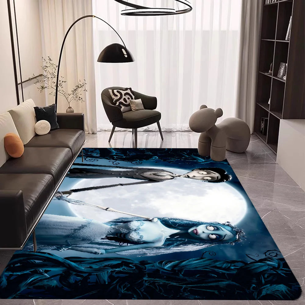Corpse Bride Cartoon Anime Room Mats Retro Multiple Choice Living Room Kitchen Rug Non-Slip Welcome Rug