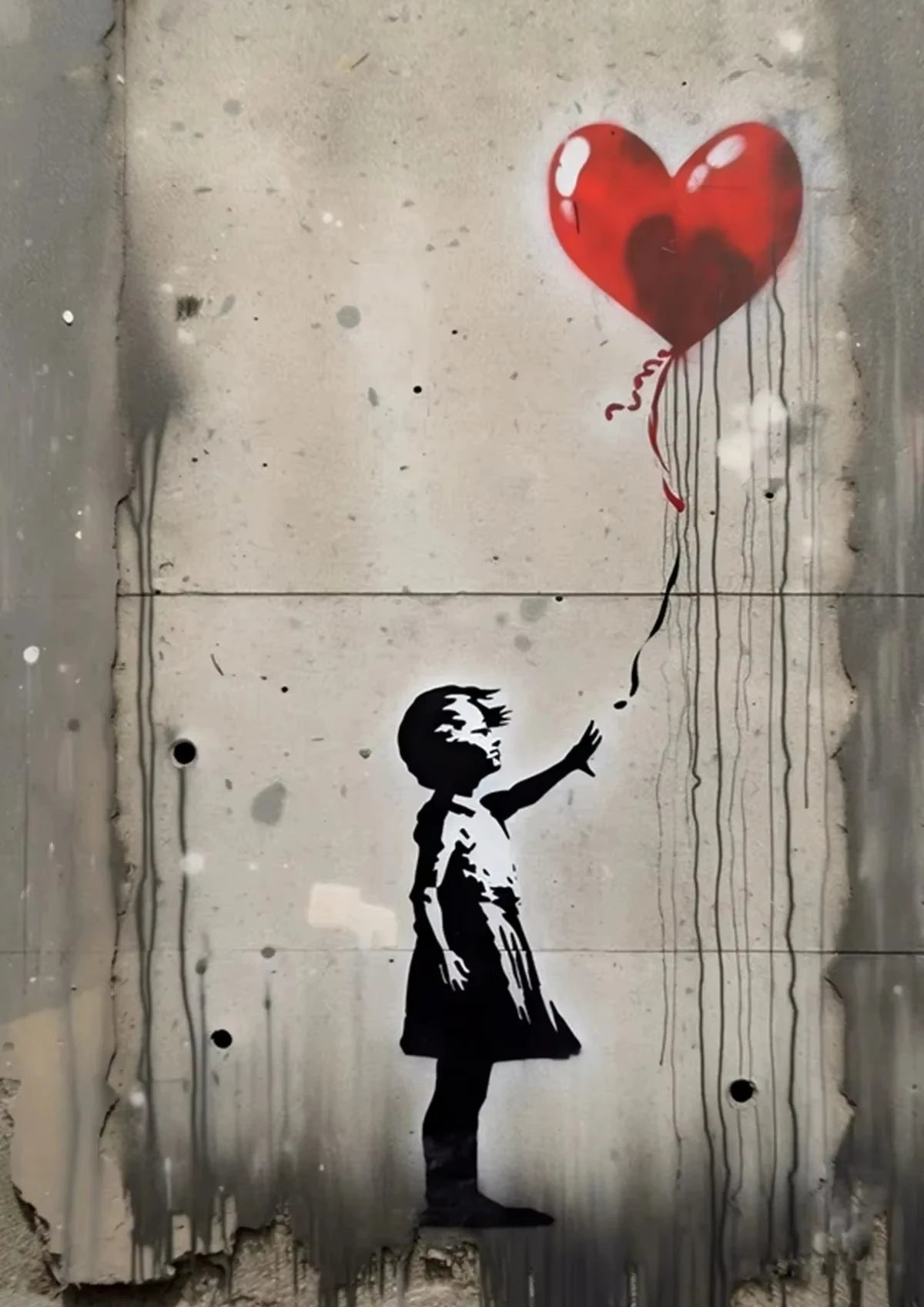 A Banksy Graffiti Boy Girl with Balloon on Canvas Posters Prints Pop Street Wall Art Painting for Living Room Home Decor Cuadros