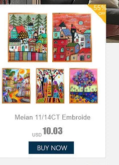 Animal Cut Cat DIY Cross Stitch 11CT Embroidery Kits Needlework Craft Set Cotton Thread Printed Canvas Home     Design