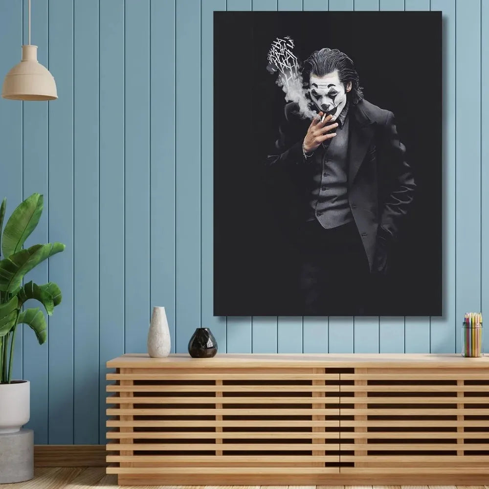 The Joker Man Oil Canvas Painting Comic-Joker Prints Wall Poster Home Decor Painting Wall Pictures for Living Room Decoration