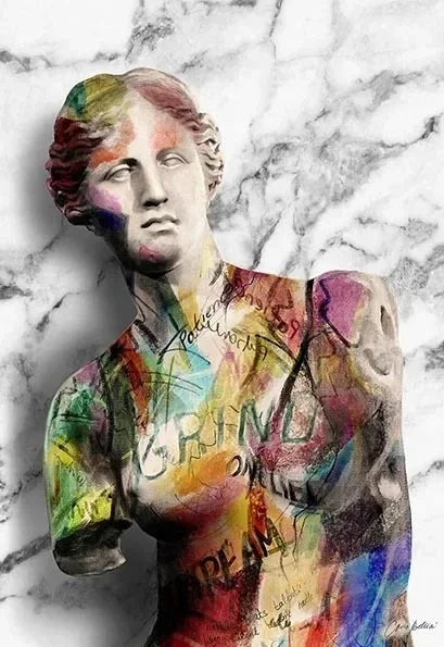 Statue of David Graffiti Art Canvas Painting David Head Sculpture Posters and Prints Street Wall Art Pictures for Room Decor