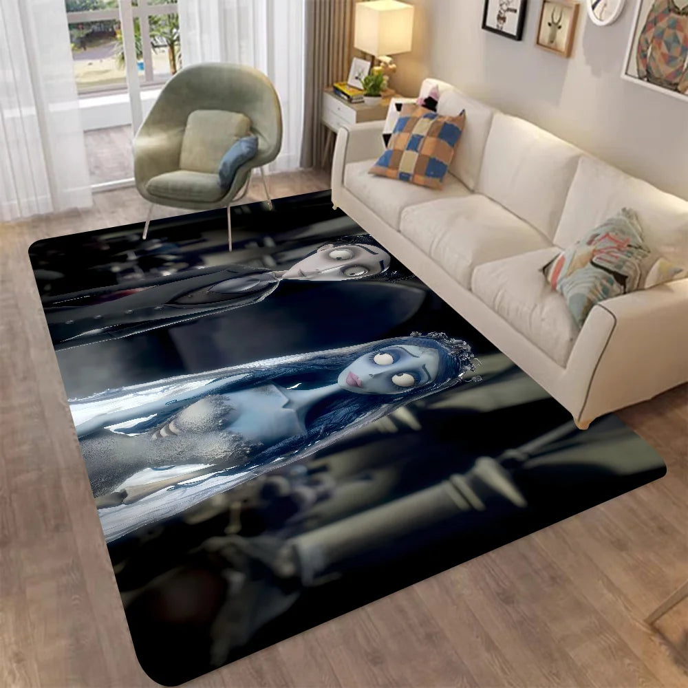 Corpse Bride Cartoon Anime Room Mats Retro Multiple Choice Living Room Kitchen Rug Non-Slip Welcome Rug