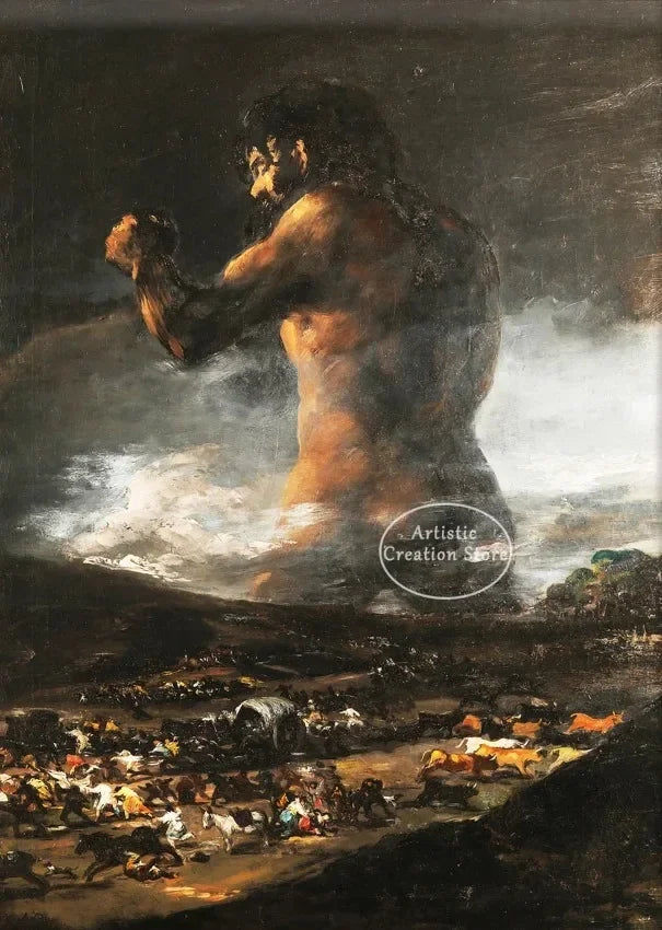 Witches Sabbath By Francisco De Goya The Colossus Canvas Painting Poster Wall Art Picture Cinema Room Home Bedroom Decoration